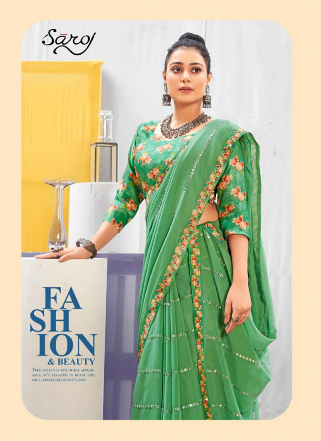 Saroj Gulika Fancy Stylish Party Wear Georgette Saree Collection